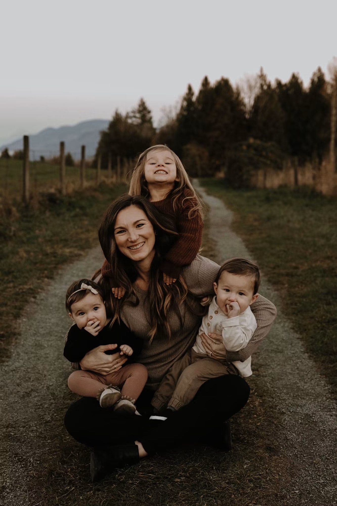 Mother and children on the path — McManus Photography