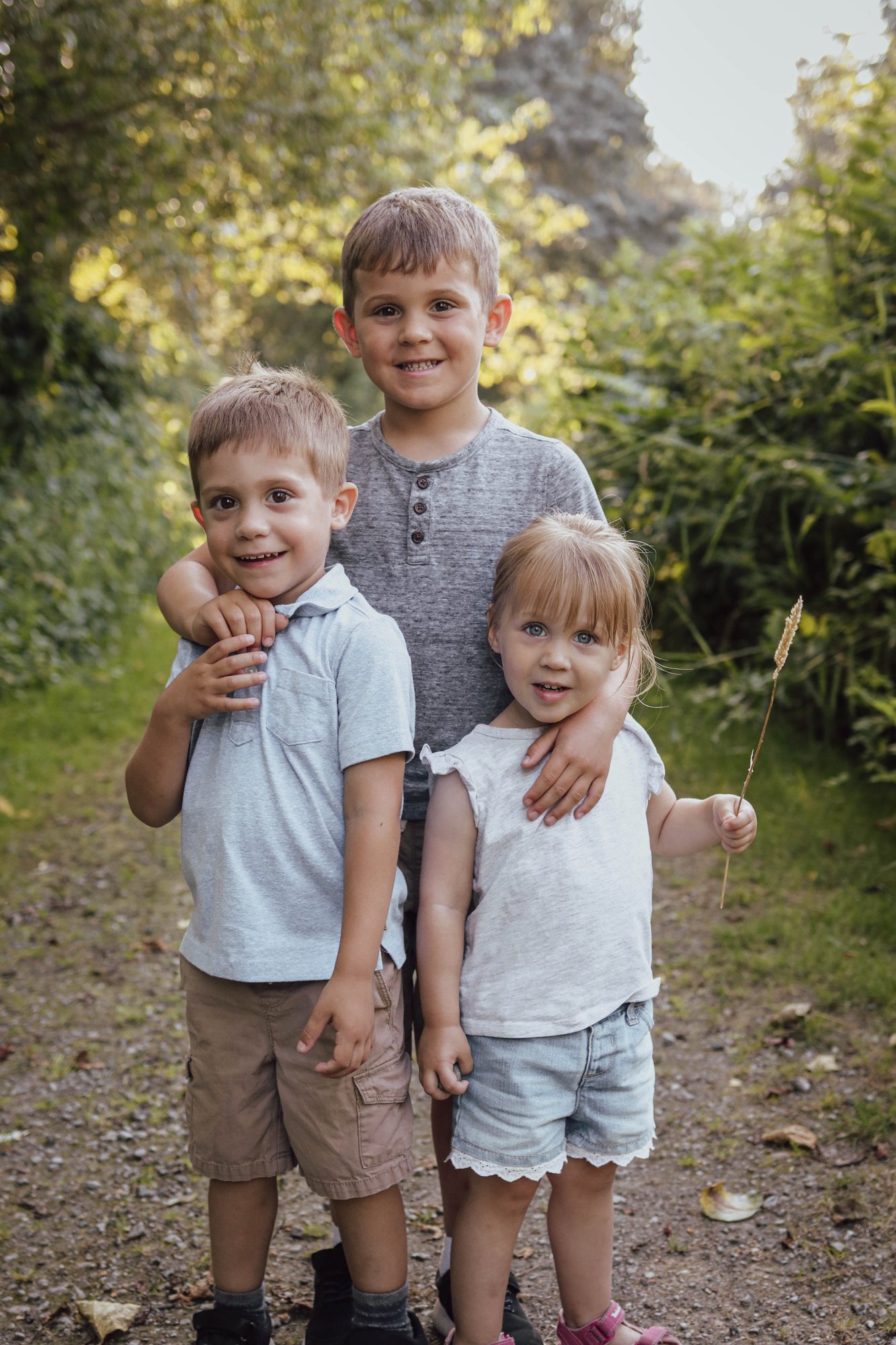 Siblings running the trail — McManus Photography